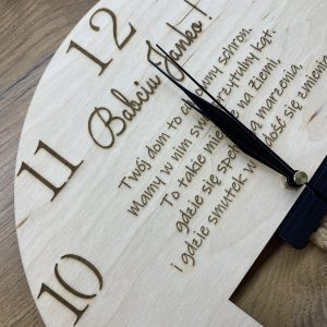 Personalizowany zegar ze zdjęciem – prezent dla Babci, Dziadka, Mamy, Taty